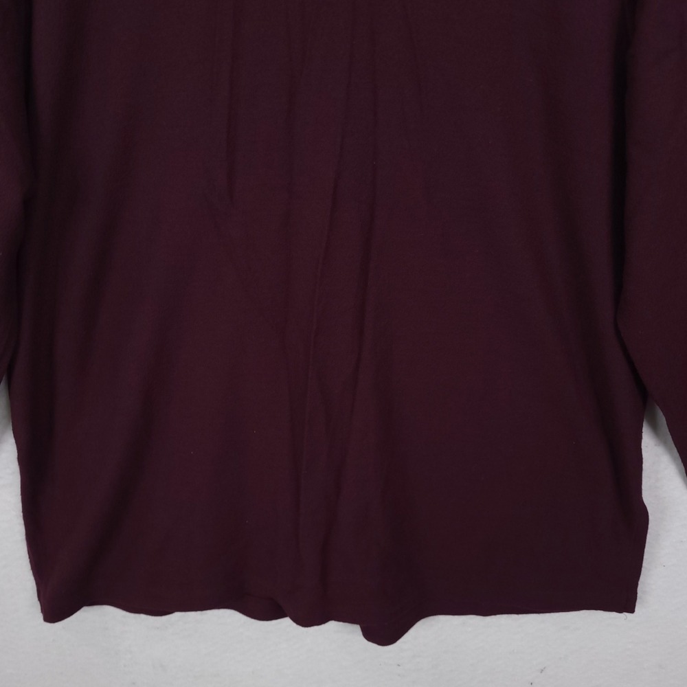 Eileen Fisher 3 Piece Knit Set Cardigan Tee Pants XL Burgundy Sustainable Wool - Picture 14 of 16